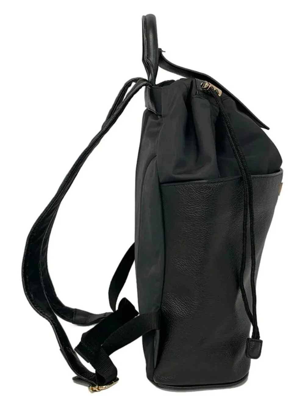 ATAO Black Nylon Leather Backpack